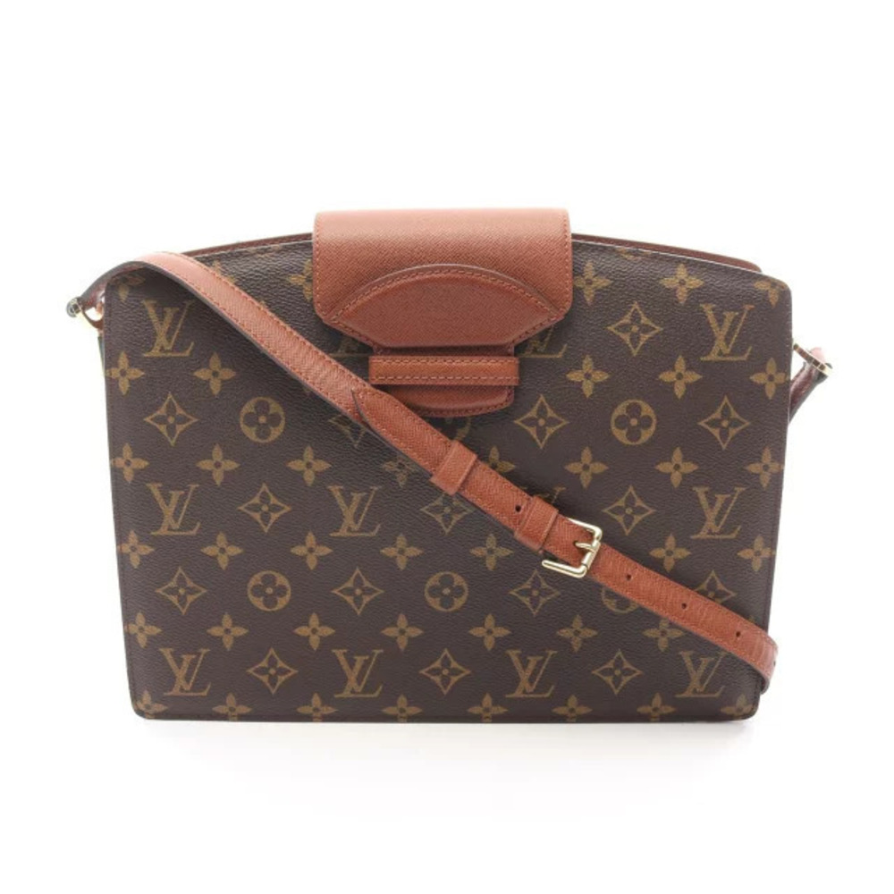 Louis Vuitton Curcelles Shoulder Bag Canvas Leather Monogram Brown